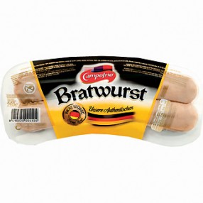 Salchichas bratwurst CAMPOFRIO envase 260 grs